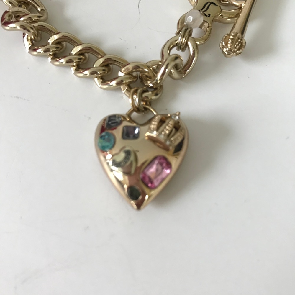Nwt Juicy Couture Dangling Heart Charm Bracelet - Picture 6 of 7